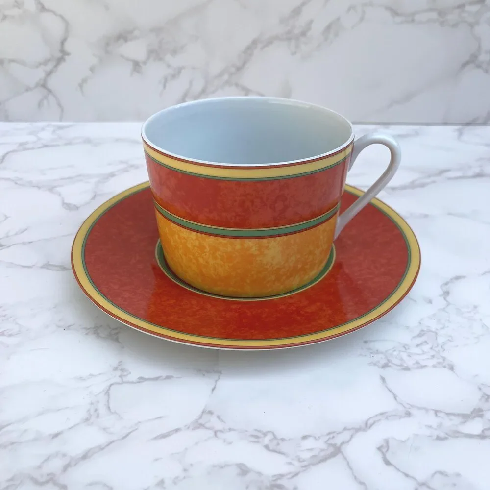 Vintage Laure Japy Paris Les Mouchetés Limoges France Breakfast Cup & Saucer Set